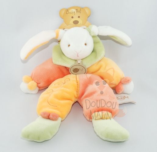  lapin noeud vert orange jaune blanc 